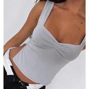 White Fox Grey Tank Size Small Brand New